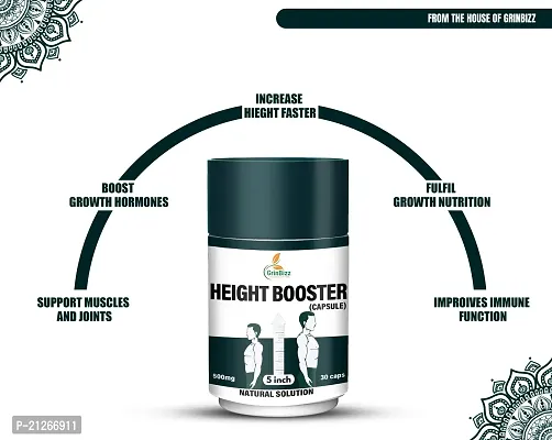 GRINBIZZ Height Booster Capsule Help to Growth Height/Boost Strength Energy/Stamina/For Girls  Boys/No Side Effects-thumb3