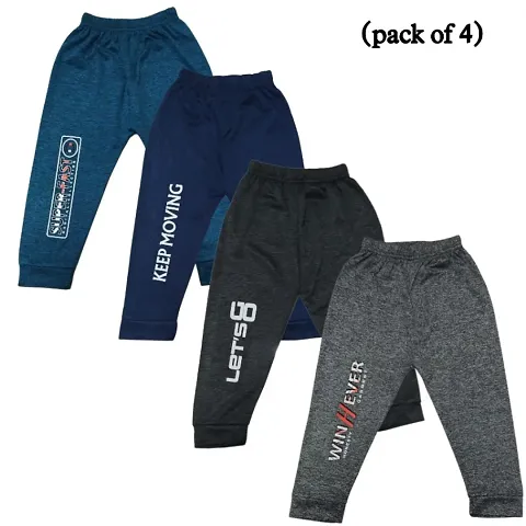 Multicolored boysgirls track pants pack of 4