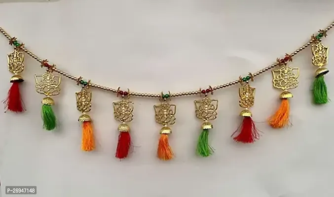 Diya Collection Handmade Fine Art Multi Zula Jummar Pearl Plastic Beads Door Hanging,Bandarwal,Toran Garlands For House,Mandir,Temple Decorations