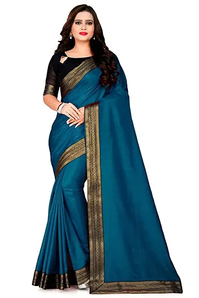 Glamorous Sana Silk Embroidered Women Saree with Banglori Silk Blouse