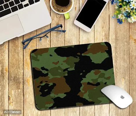 Whats Your Kick Army Theme/Army Design/Defence/Army Camouflage/Jai Hind Printed Mouse Pad/Designer Waterproof Coating Gaming Mouse Pad (Multi 14)-thumb2