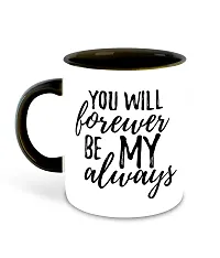 Whats Your Kick? (CSK) I Love You Inspiration Printed Black Inner Colour Ceramic Coffee & Tea Mug with Coaster- Love Quotes, Couples, Best Gift | Valentine Day, for Girl Friend, Boy Friend (Multi 3)-thumb1