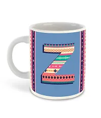 Whats Your Kick? (CSK) - Letter Z Name Initial Alphabet Inspiration Printed White Ceramic Coffee Mug and Tea Mug with Coaster- Birthday | Anniversary (Multi 26)-thumb1