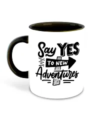 Whats Your Kick? CSK Travel Inspiration Printed Black Inner Colour Ceramic Coffee Mug- Travel Quotes, World, Best Gift | Travel, Tour, Nature (Multi 1)-thumb1