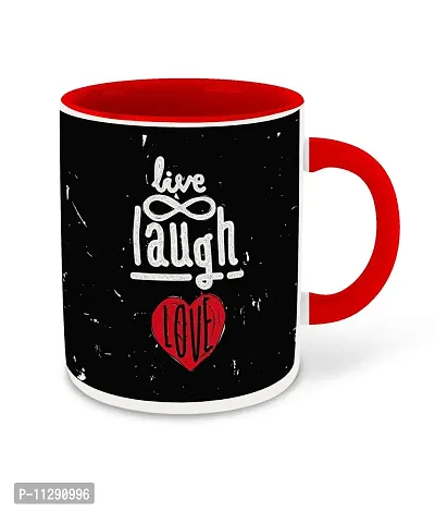 Whats Your Kick (CSK) - Live Love Laugh Inspired Designer Printed Red Ceramic Coffee |Tea |Milk Mug with Desky (Gift | Love |Laugh|Motivational Quotes |Hobby (Multi 12)-thumb2