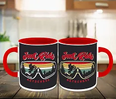 Whats Your Kick? (CSK) - Biking Inspired Designer Printed Red Ceramic Coffee |Tea | Milk Mug (Gift | Sports | Motivational Quotes | Hobby | Riding) (Multi 13)-thumb2