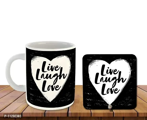 Whats Your Kick (CSK)- Live Love Laugh Inspired Designer Printed White Ceramic Coffee |Tea |Milk Mug with Coaster (Gift | Love |Laugh|Motivational Quotes |Hobby (Multi 4)