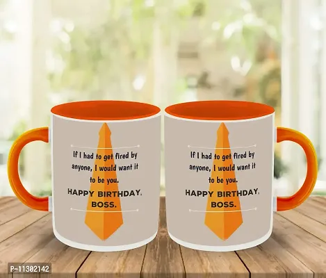 Whats Your Kick? (CSK) Birthday, Happy Birthday Boss Printed Orange Inner Colour Ceramic Coffee Mug and Tea Mug- Gift for Boss, Gift for Best Boss, Best Gift, Unique Gifts (Multi 9)-thumb3