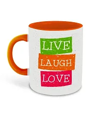 Whats Your Kick (CSK)- Live Love Laugh Inspired Designer Printed Orange Ceramic Coffee |Tea |Milk Mug with Coaster (Gift | Love |Laugh|Motivational Quotes |Hobby (Multi 14)-thumb1