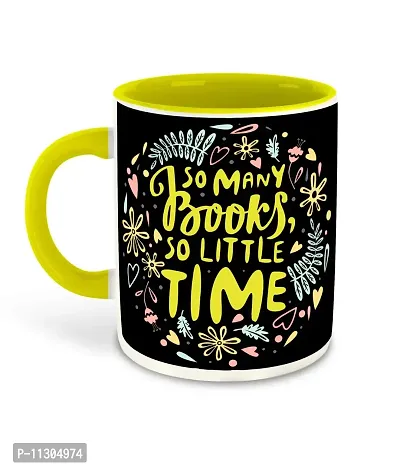 Whats Your Kick? (CSK) - Books Reading, Reader Inspired Designer Printed Yellow Ceramic Coffee |Tea | Milk Mug (Gift | Books | Motivational Quotes | Hobby (Multi 11)-thumb0