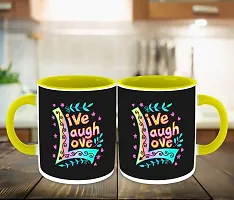 Whats Your Kick (CSK)- Live Love Laugh Inspired Designer Printed Yellow Ceramic Coffee |Tea |Milk Mug (Gift | Love |Laugh|Motivational Quotes |Hobby (Multi 9)-thumb2