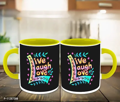 Whats Your Kick (CSK)- Live Love Laugh Inspired Designer Printed Yellow Ceramic Coffee |Tea |Milk Mug (Gift | Love |Laugh|Motivational Quotes |Hobby (Multi 9)-thumb3