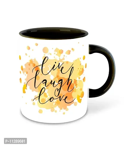 Whats Your Kick (CSK)- Live Love Laugh Inspired Designer Printed Black Ceramic Coffee |Tea |Milk Mug with Coaster (Gift | Love |Laugh|Motivational Quotes |Hobby (Multi 7)