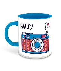 Whats Your Kick? (CSK) - Photography Inspired Designer Printed Light Blue Ceramic Coffee |Tea | Milk Mug (Gift | Camera | Motivational Quotes | Hobby (Combo 5)-thumb1