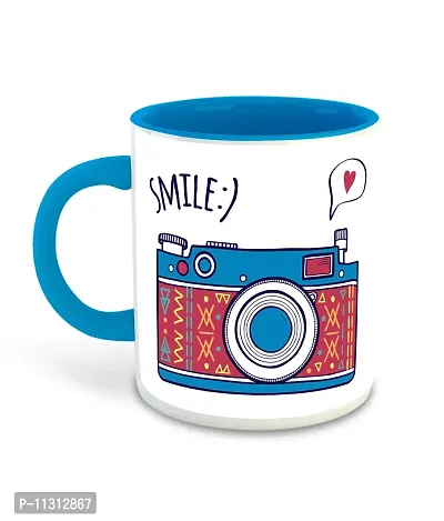 Whats Your Kick? (CSK) - Photography Inspired Designer Printed Light Blue Ceramic Coffee |Tea | Milk Mug (Gift | Camera | Motivational Quotes | Hobby (Combo 5)-thumb2