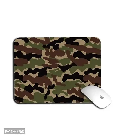Whats Your Kick Army Theme/Army Design/Defence/Army Camouflage/Jai Hind Printed Mouse Pad/Designer Waterproof Coating Gaming Mouse Pad (Multi 7)-thumb0