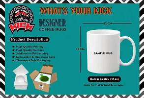 Whats Your Kick? (CSK) - Letter Z Name Initial Alphabet Inspiration Printed White Ceramic Coffee Mug and Tea Mug with Coaster- Birthday | Anniversary (Multi 26)-thumb4