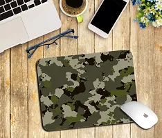 Whats Your Kick Army Theme/Army Design/Defence/Army Camouflage/Jai Hind Printed Mouse Pad/Designer Waterproof Coating Gaming Mouse Pad (Multi 8)-thumb1