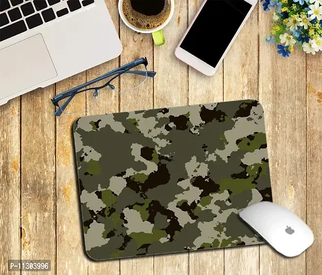 Whats Your Kick Army Theme/Army Design/Defence/Army Camouflage/Jai Hind Printed Mouse Pad/Designer Waterproof Coating Gaming Mouse Pad (Multi 8)-thumb2