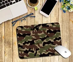 Whats Your Kick Army Theme/Army Design/Defence/Army Camouflage/Jai Hind Printed Mouse Pad/Designer Waterproof Coating Gaming Mouse Pad (Multi 7)-thumb1