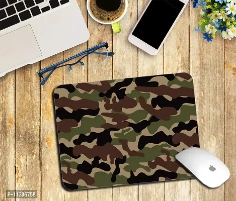 Whats Your Kick Army Theme/Army Design/Defence/Army Camouflage/Jai Hind Printed Mouse Pad/Designer Waterproof Coating Gaming Mouse Pad (Multi 7)-thumb2