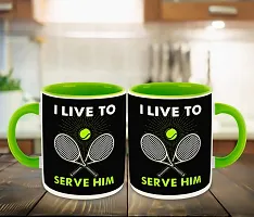 Whats Your Kick? (CSK) - Tennis Inspired Designer Printed Light Green Ceramic Coffee |Tea |Milk Mug (Gift | Game |Sports|Motivational Quotes |Hobby (Multi 13)-thumb2