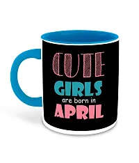 Whats Your Kick? (CSK) - Cute Girls are Born in July Printed Light Blue Inner Colour Ceramic Coffee Mug and Tea Mug | Drink | Milk Cup - Best Gift | Cute Girls Happy Birthday (Design 9)-thumb1