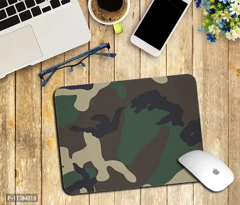 Whats Your Kick Army Theme/Army Design/Defence/Army Camouflage/Jai Hind Printed Mouse Pad/Designer Waterproof Coating Gaming Mouse Pad (Multi 13)-thumb2
