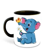 Whats Your Kick (CSK)-Animal Cartoons, Inspiration Printed Black Inner Colour Ceramic Coffee Mug- Funny, Cartoons, Best Gift | for Kids, Unique Gifts (Multi 27)-thumb1