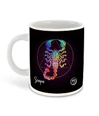 Whats Your Kick (CSK) - Zodiac Inspired Scorpio Printed White Inner Colour Ceramic Coffee Mug | Drink | Milk Cup - Best Gift | Zodiac, Scorpio, Horoscope (Multi 8)-thumb1