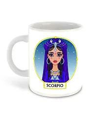 Whats Your Kick (CSK) - Zodiac Inspired Scorpio Printed White Inner Colour Ceramic Coffee Mug | Drink | Milk Cup - Best Gift | Zodiac, Scorpio, Horoscope (Multi 5)-thumb1