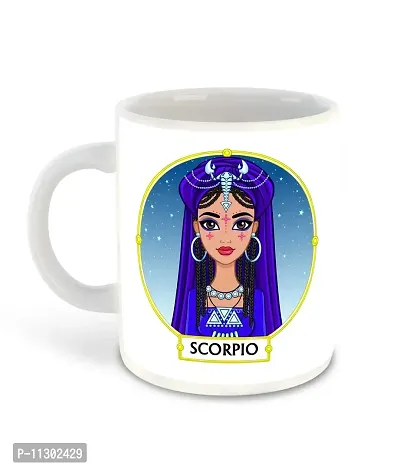 Whats Your Kick (CSK) - Zodiac Inspired Scorpio Printed White Inner Colour Ceramic Coffee Mug | Drink | Milk Cup - Best Gift | Zodiac, Scorpio, Horoscope (Multi 5)-thumb2