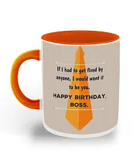 Whats Your Kick? (CSK) Birthday, Happy Birthday Boss Printed Orange Inner Colour Ceramic Coffee Mug and Tea Mug- Gift for Boss, Gift for Best Boss, Best Gift, Unique Gifts (Multi 9)-thumb1