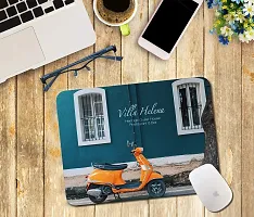 Whats Your Kick Automobile | Travel | Car | Cycle | Motorbike | Vespa Theme Printed Mouse Pad/Designer Waterproof Coating Gaming Mouse Pad for Computer/Laptop (Multi 13)-thumb1