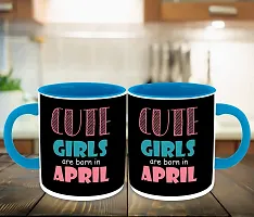 Whats Your Kick? (CSK) - Cute Girls are Born in July Printed Light Blue Inner Colour Ceramic Coffee Mug and Tea Mug | Drink | Milk Cup - Best Gift | Cute Girls Happy Birthday (Design 9)-thumb2