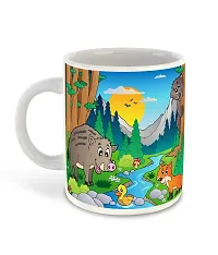 WHATS YOUR KICK (CSK-Animal Cartoons, Inspiration Printed White Inner Colour Ceramic Coffee Mug- Funny, Cartoons, Best Gift | for Kids, Unique Gifts (Multi 31)-thumb1