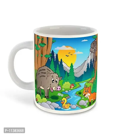 WHATS YOUR KICK (CSK-Animal Cartoons, Inspiration Printed White Inner Colour Ceramic Coffee Mug- Funny, Cartoons, Best Gift | for Kids, Unique Gifts (Multi 31)-thumb2