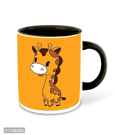 Whats Your Kick (CSK)-Animal Cartoons, Inspiration Printed Black Inner Colour Ceramic Coffee Mug- Funny, Cartoons, Best Gift | for Kids, Unique Gifts (Multi 36)-thumb0