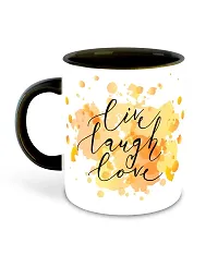 Whats Your Kick (CSK)- Live Love Laugh Inspired Designer Printed Black Ceramic Coffee |Tea |Milk Mug with Coaster (Gift | Love |Laugh|Motivational Quotes |Hobby (Multi 7)-thumb1