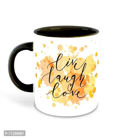 Whats Your Kick (CSK)- Live Love Laugh Inspired Designer Printed Black Ceramic Coffee |Tea |Milk Mug with Coaster (Gift | Love |Laugh|Motivational Quotes |Hobby (Multi 7)-thumb2