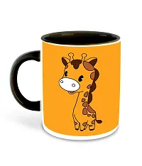 Whats Your Kick (CSK)-Animal Cartoons, Inspiration Printed Black Inner Colour Ceramic Coffee Mug- Funny, Cartoons, Best Gift | for Kids, Unique Gifts (Multi 36)-thumb1