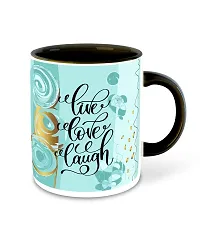 Whats Your Kick (CSK) - Live Love Laugh Inspired Designer Printed Black Ceramic Coffee |Tea |Milk Mug with Desky (Gift | Love |Laugh|Motivational Quotes |Hobby (Multi 10)-thumb1