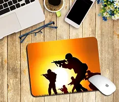 Whats Your Kick Army Theme/Army Design/Defence/Army Camouflage/Jai Hind Printed Mouse Pad/Designer Waterproof Coating Gaming Mouse Pad (Multi 18)-thumb1