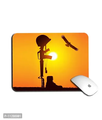 Whats Your Kick Army Theme/Army Design/Defence/Army Camouflage/Jai Hind Printed Mouse Pad/Designer Waterproof Coating Gaming Mouse Pad (Multi 17)-thumb0