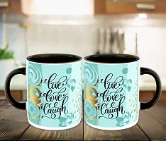 Whats Your Kick (CSK) - Live Love Laugh Inspired Designer Printed Black Ceramic Coffee |Tea |Milk Mug with Desky (Gift | Love |Laugh|Motivational Quotes |Hobby (Multi 10)-thumb2