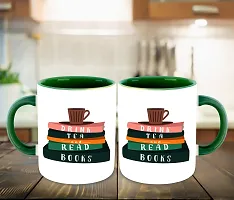 Whats Your Kick? (CSK) Tea Quotes Inspired Printed Designer Dark Green Inner Color Ceramic Coffee Mug with Coaster (Tea Quotes, Masala Tea , Quotes , Birthday Gift, Best Gift) D- 4-thumb2