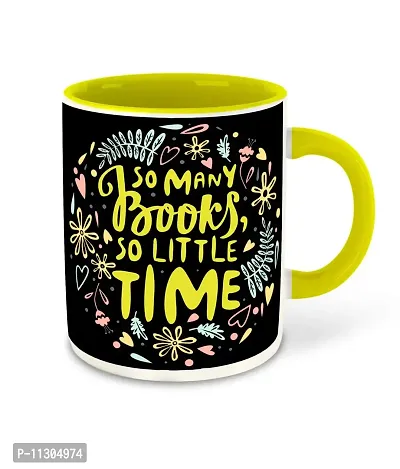 Whats Your Kick? (CSK) - Books Reading, Reader Inspired Designer Printed Yellow Ceramic Coffee |Tea | Milk Mug (Gift | Books | Motivational Quotes | Hobby (Multi 11)-thumb2