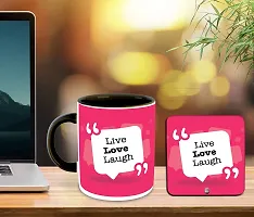 Whats Your Kick (CSK) - Live Love Laugh Inspired Designer Printed Black Ceramic Coffee |Tea |Milk Mug with Desky (Gift | Love |Laugh|Motivational Quotes |Hobby (Multi 15)-thumb1