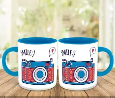 Whats Your Kick? (CSK) - Photography Inspired Designer Printed Light Blue Ceramic Coffee |Tea | Milk Mug (Gift | Camera | Motivational Quotes | Hobby (Combo 5)-thumb2