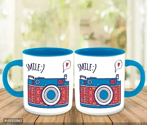 Whats Your Kick? (CSK) - Photography Inspired Designer Printed Light Blue Ceramic Coffee |Tea | Milk Mug (Gift | Camera | Motivational Quotes | Hobby (Combo 5)-thumb3